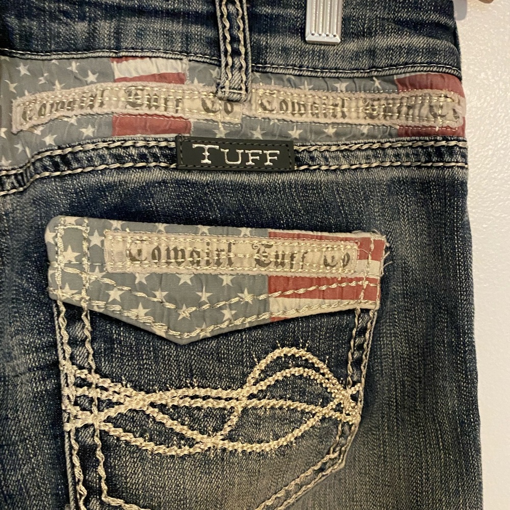 Cowgirl Tuff jeans 30x37 flag of the free - Picture 3 of 11